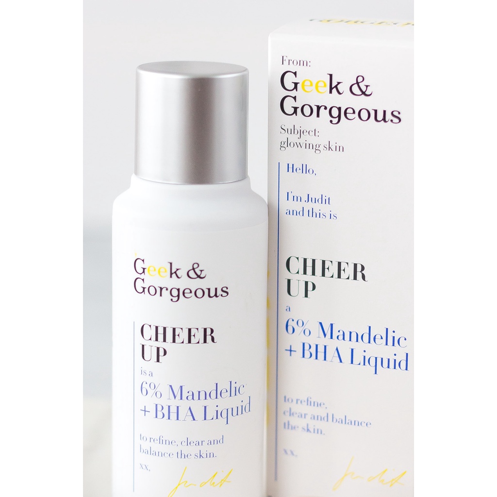 Mandelic Acid Geek&Gorgeous Cheer Up Mandelic Acid 5% + BHA 1% Acid Toner tẩy da chết hóa học