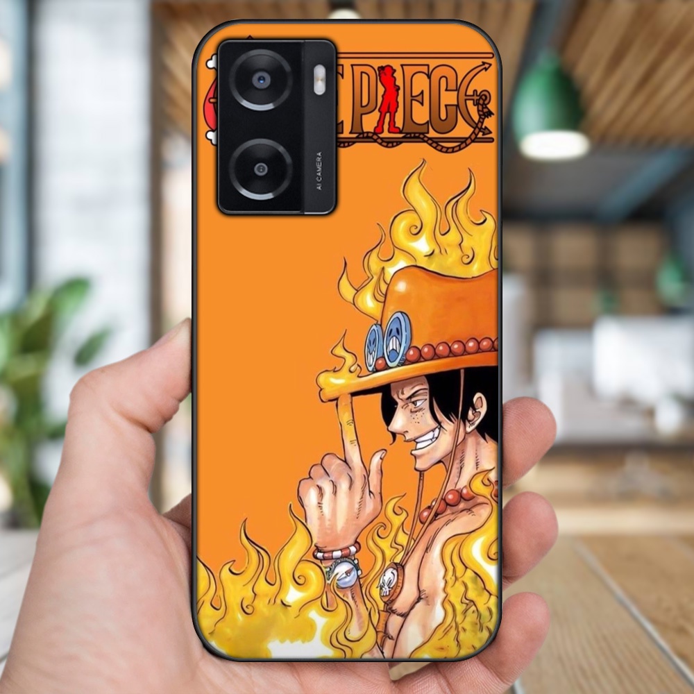 Ốp lưng Oppo A57 4G viền đen in hình Ace One Piece