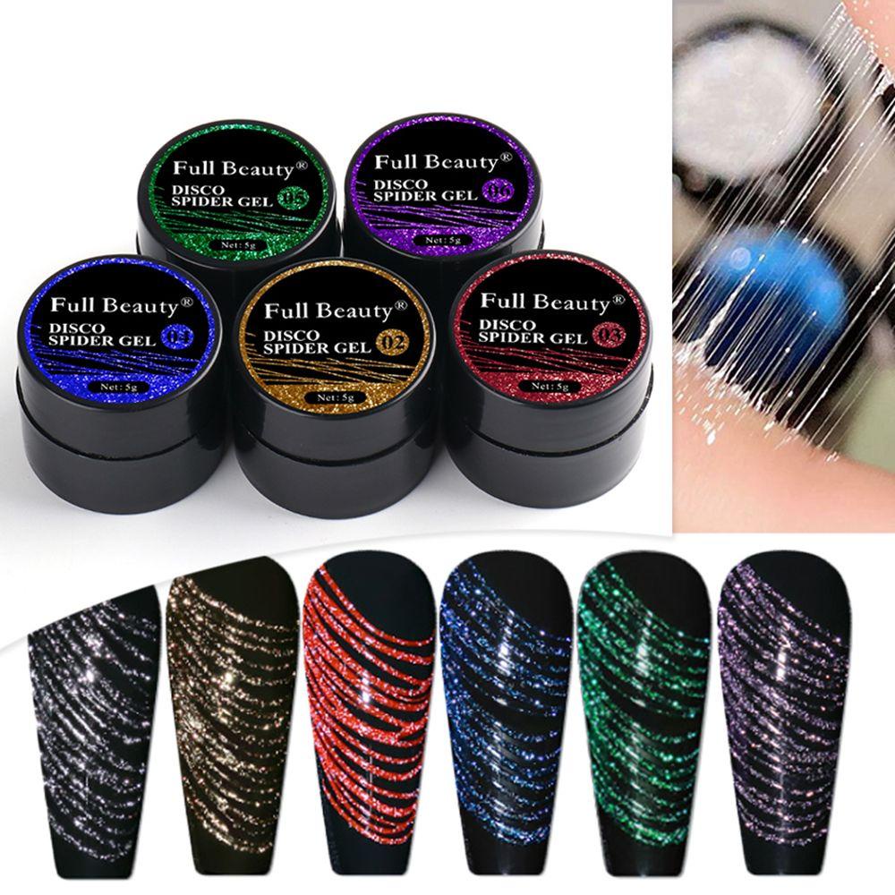 FUTURE 5ml Manicure Nail Art with Glitter Soak Off Pulling Silk Nail Gel Spider Web Gel DIY Reflective Sparkling Varnish Polish