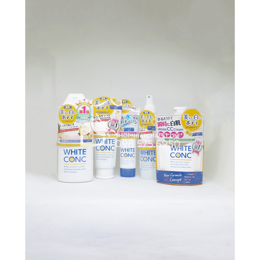 Lotion xịt dưỡng thể trắng da White Conc Nhật Bản
