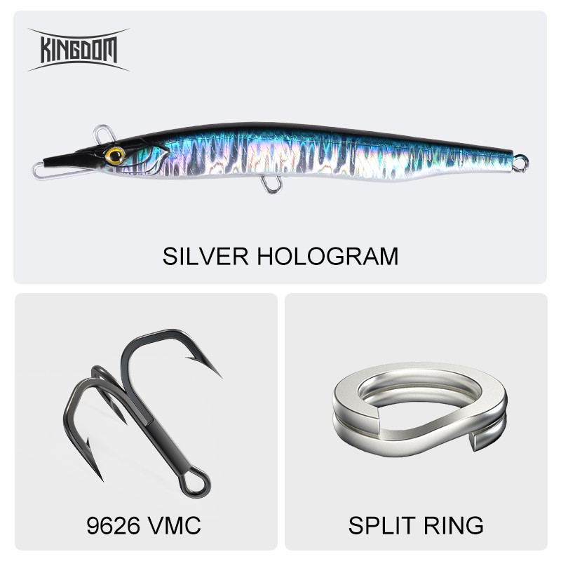 Mồi Câu Cá Nhân Tạo Kingdom100mm 13g 135mm 32g