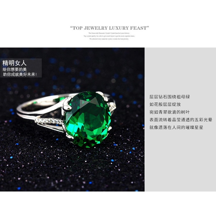 Nhẫn Đeo Tay Kim Loại Khảm Đá Màu Thanh Lịch Cho Nữ