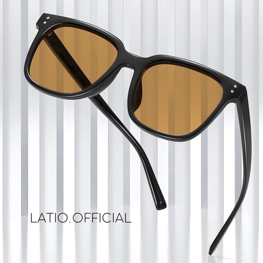 Kính râm nữ, Kính mát Nam Nữ LATIO kính mắt quốc dân thiết kế gọng vuông kết hợp với màu Gang màu tươi trẻ - KM42