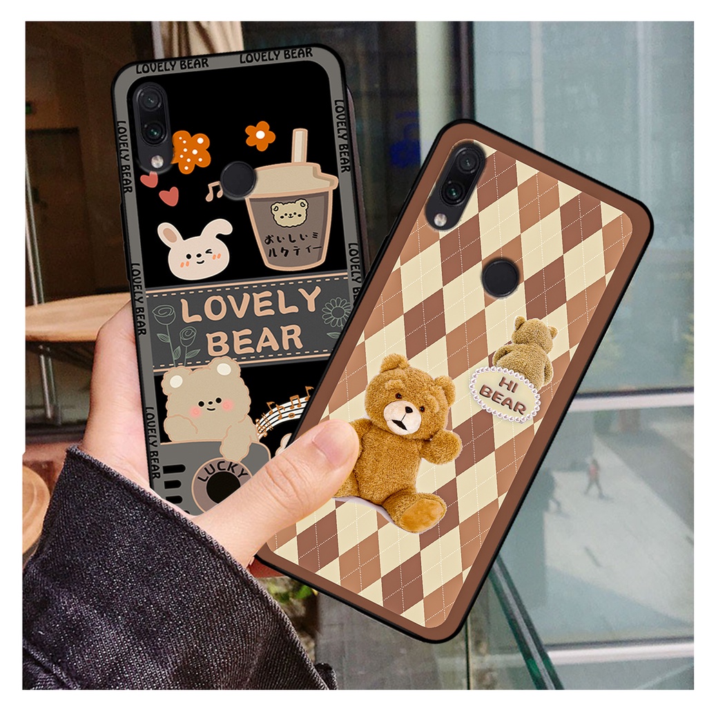 Ốp lưng Xiaomi Redmi 7 - Redmi Note 7 in hình gấu bear dễ thương, bền đẹp