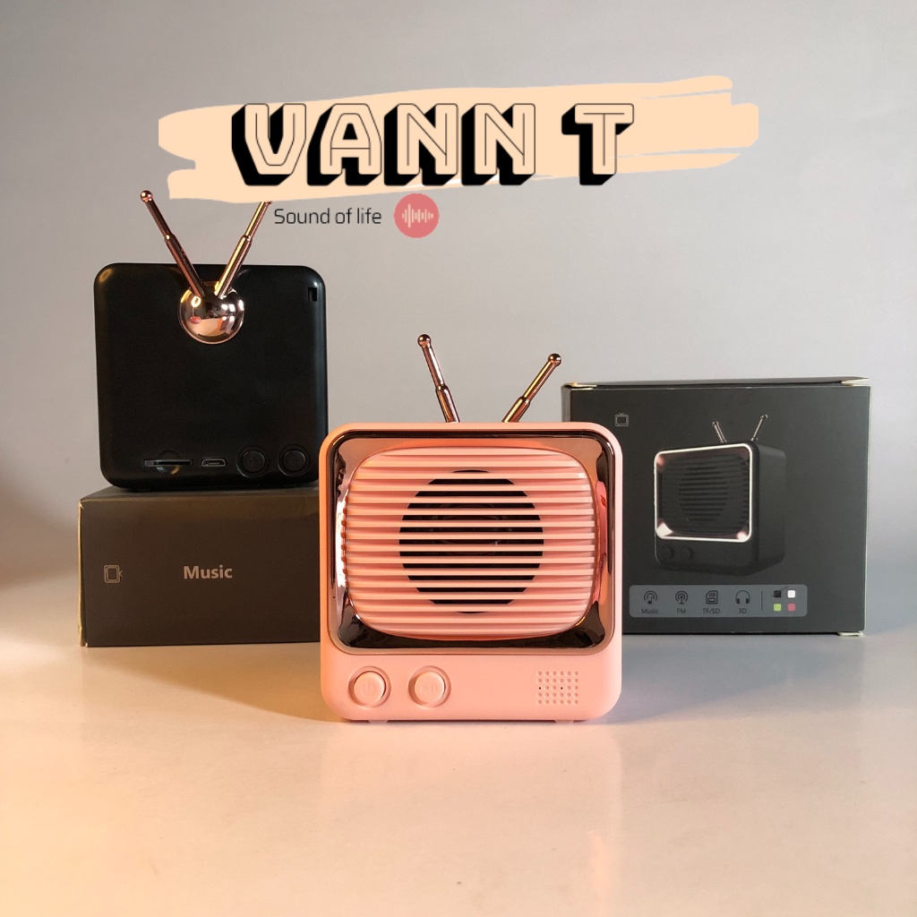 Loa bluetooth mini cute DOOWOO kiểu dáng như TV siêu dễ thương