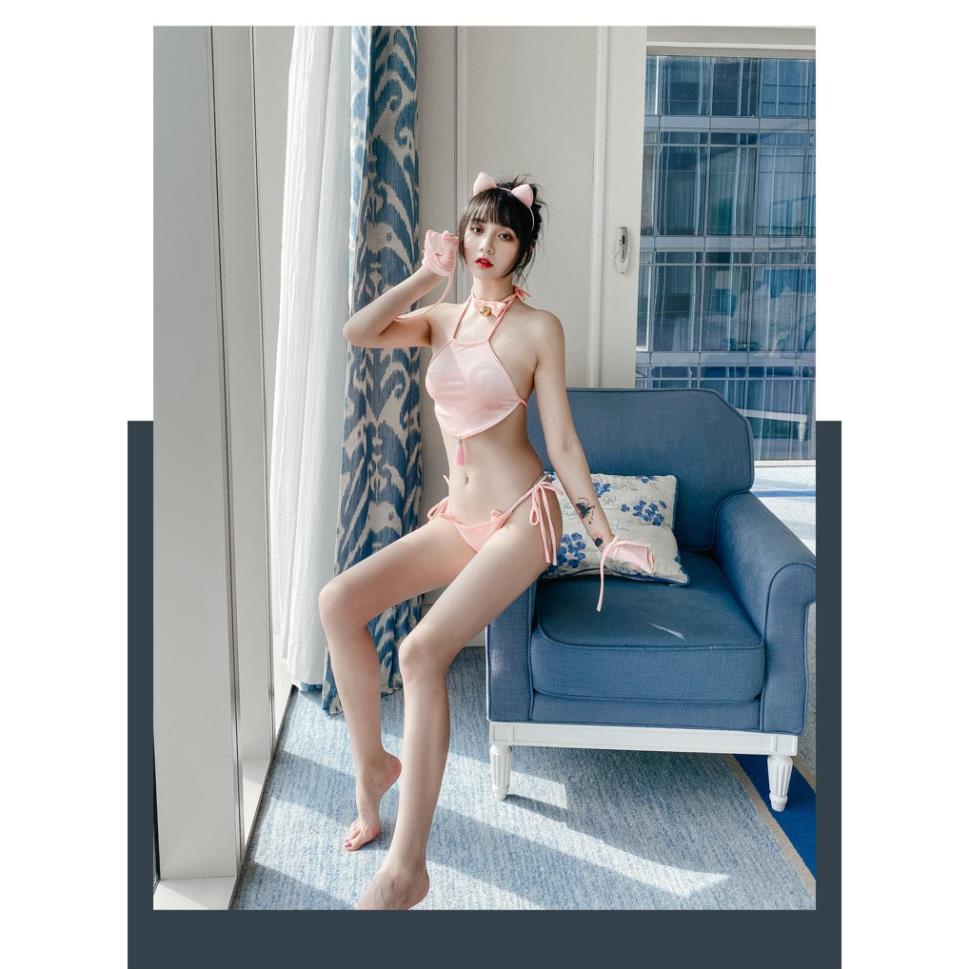 [ Video + Hình Thật ] Bộ Đồ Ngủ Cosplay Mèo Con Vải Nhung | BigBuy360 - bigbuy360.vn