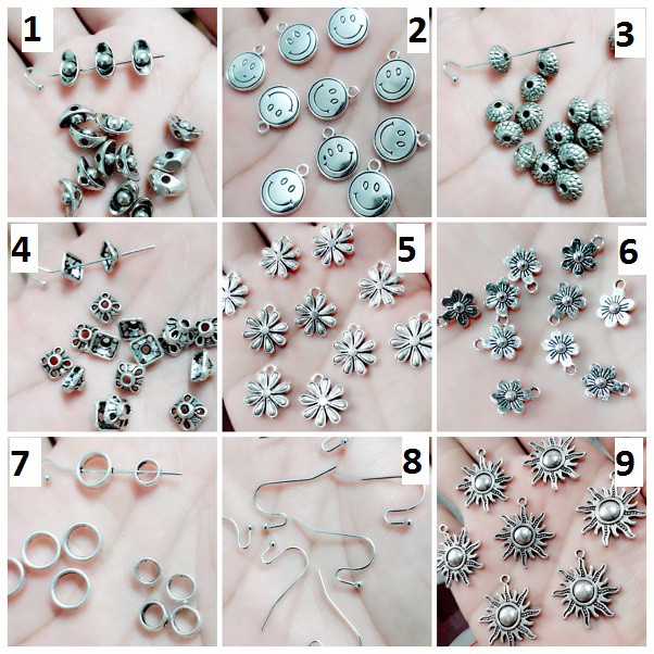 Charm sỉ TPHCM : 50g / 1 gói = 23k [ Sỉ Charm bạc cổ ]