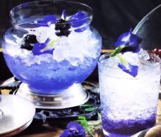 Trà hoa đậu biếc 100g sấy khô nguyên bông uống trà thơm, hàng chuẩn