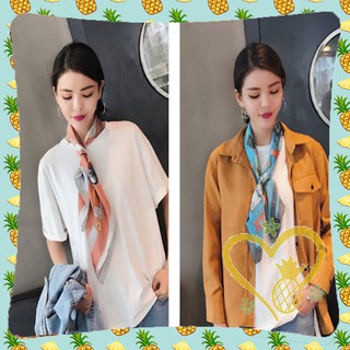Khăn lụa vuông satin 70x70 cm Clover