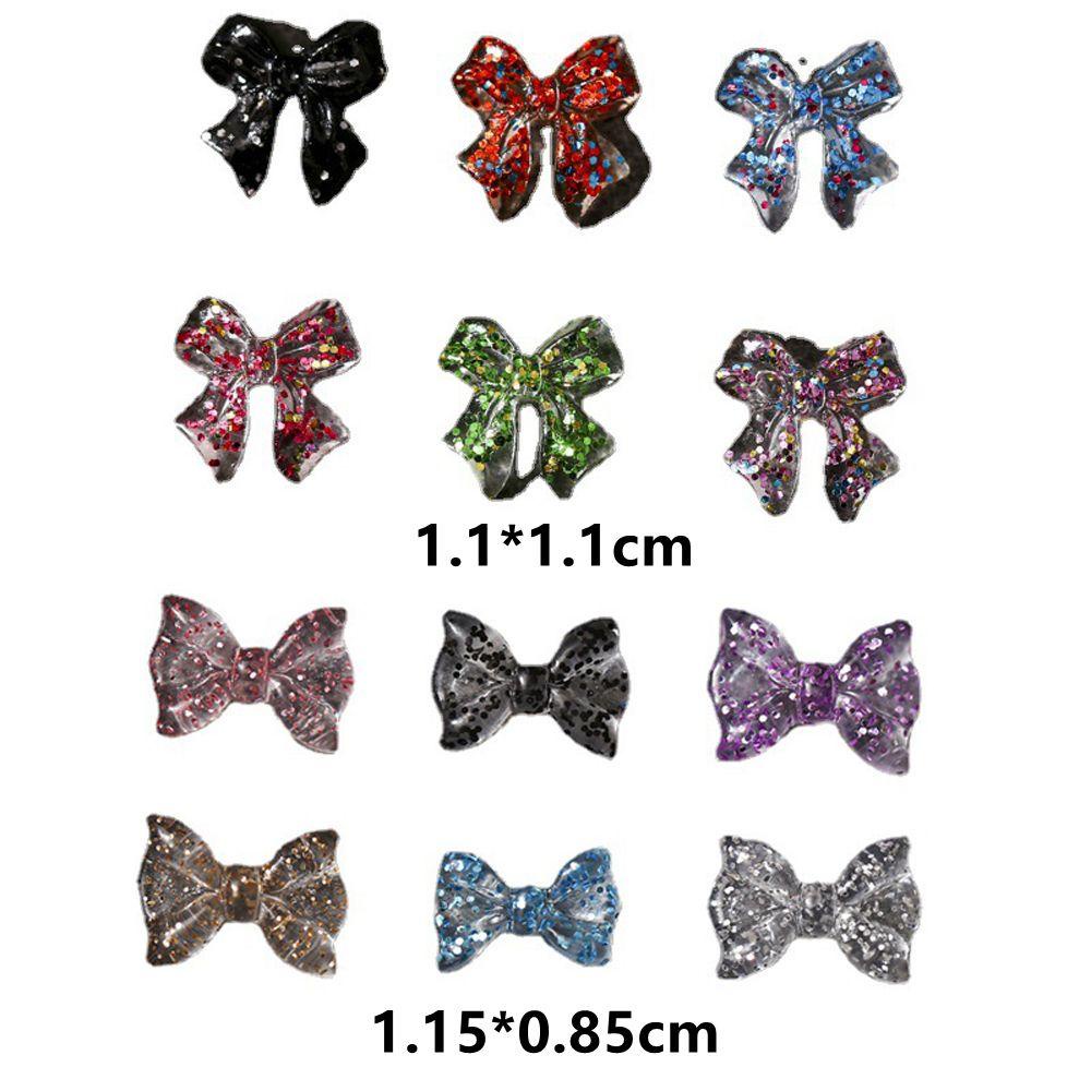 Ruy Băng Nơ Đính Kim Sa Lấp Lánh 3D Thời Trang Trang Trí Móng Tay Cho Nữ