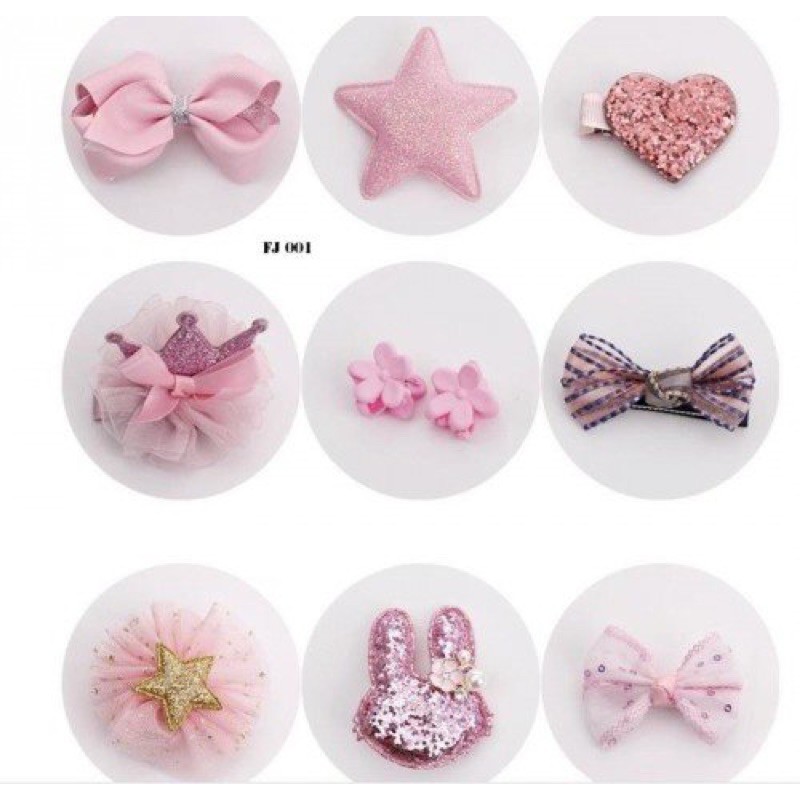 Set 10 Kẹp Tóc Xinh Xắn Cho Bé Gái