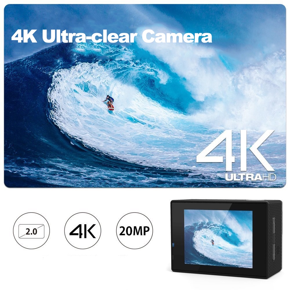 Camera hành động Ultra HD 4k 30fps Wifi 2.0 inch 170d Mũ bảo hiểm chống nước | BigBuy360 - bigbuy360.vn
