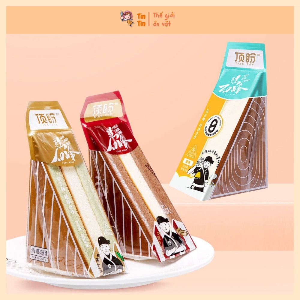 Bánh bông lan Tiramisu tam giác đủ vị Matcha Socola Dâu