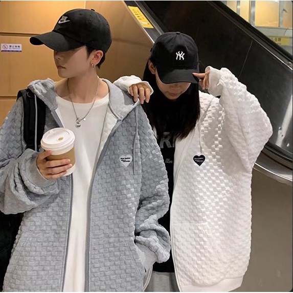 Áo Khoác Hoodie Nam Nữ Màu Trơn Phối Dây Xích Kiểu Hàn Quốc Thời Trang Cho áo khoác hoodie zip nữ áo khoác hoodie form rộng áo khoác hoodie cặp