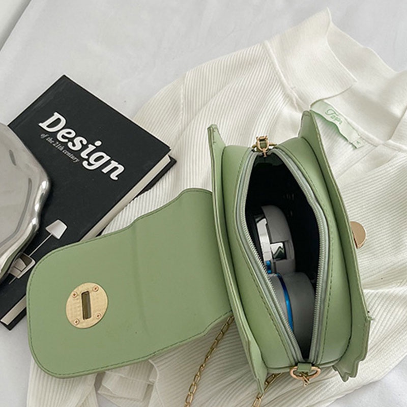 Túi đeo chéo YADOU đính ngọc trai giả thời trang xinh xắn cho nữ