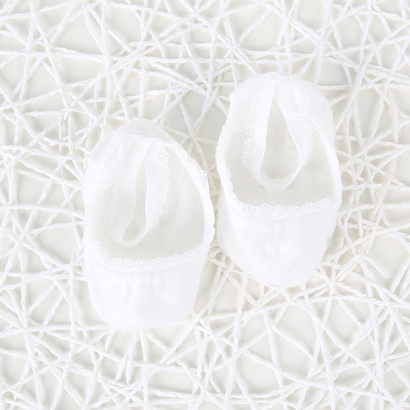 Vớ cotton phối ren chống trượt xinh xắn dành cho bé