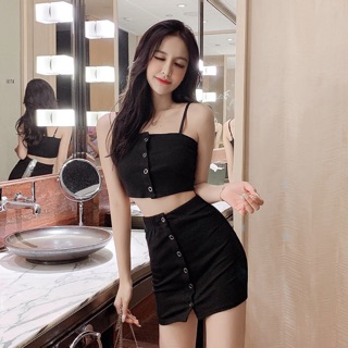 Set áo + chân váy body cực hút ánh nhìn