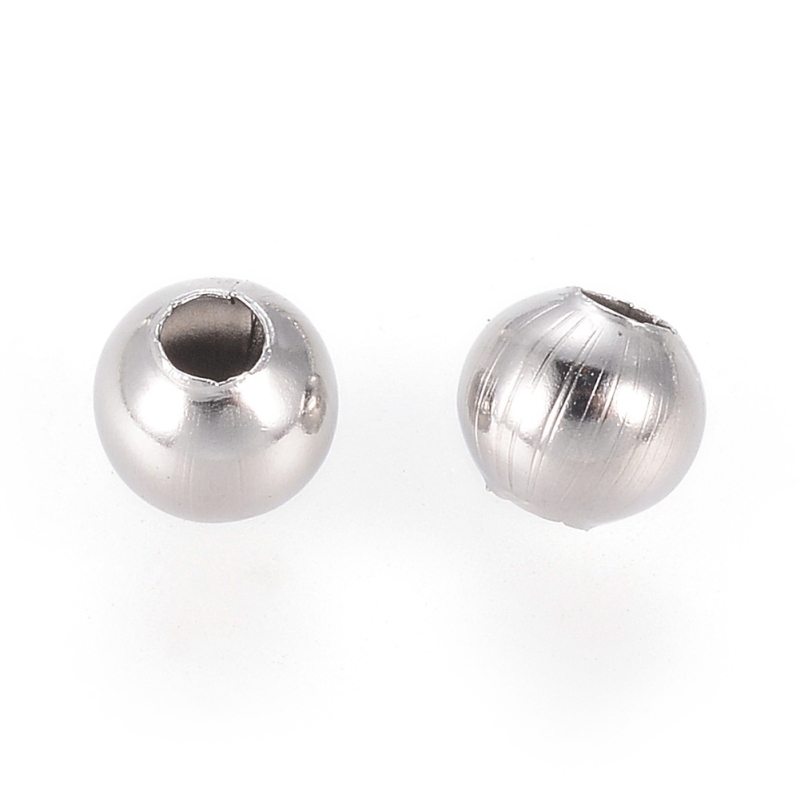 Hạt Xâu Làm Trang Sức Bằng Thép Không Gỉ 304 Nhiều Màu Sắc 3mm 4mm 6mm