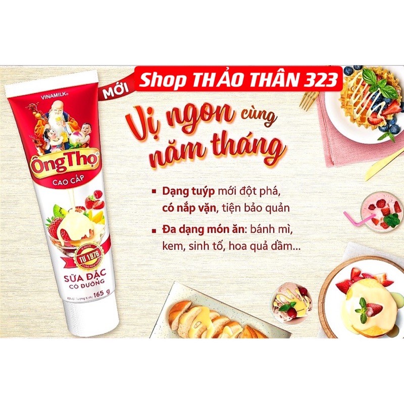 T05/2024- Sữa Đặc Ông Thọ Có Đường Vinamilk Tuýp 165g