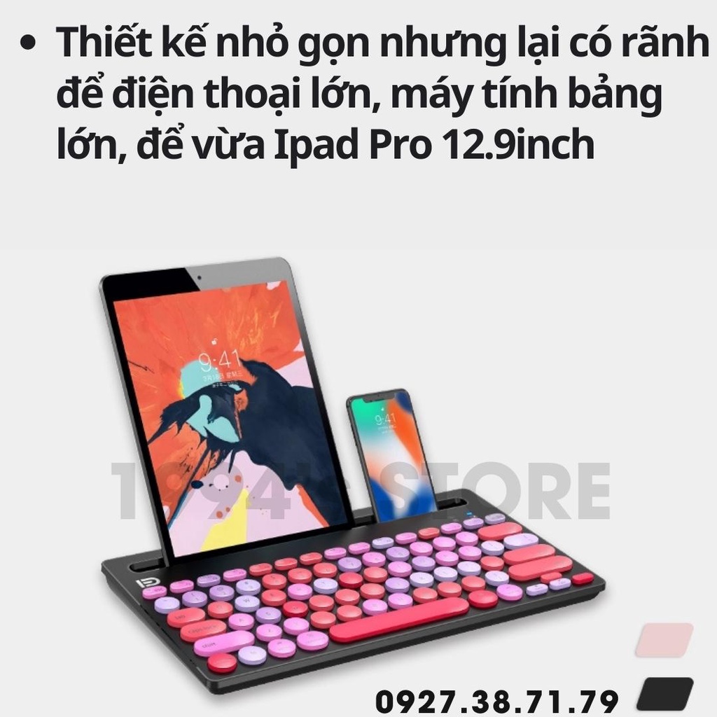 [CÓ SẴN] Bàn Phím Giả Cơ Không Dây MoFii Forter IK3381 - IK3381D - Bluetooth kết nối 2 thiết bị + Wireless 2.4Ghz