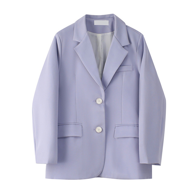 Áo Khoác Blazer Vest Nữ Độn Vai Dáng Dài Hai Cúc Phong Cách Hàn Quốc Thời Trang Sugal AO KHOAC NU 008