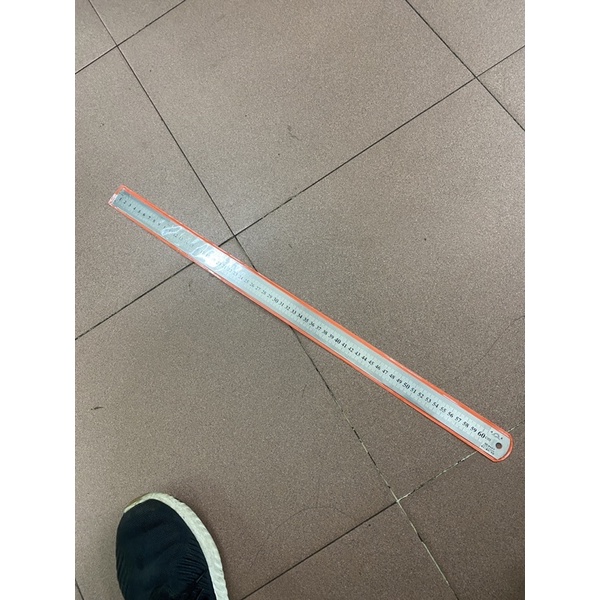 thước sắt 60cm CHỐNG RỈ , 1 mặt centimet (cm) ,1 mặt inch