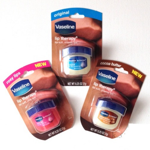 Son dưỡng môi vaseline hương ca cao - original - vani - rosy lips 7g usa