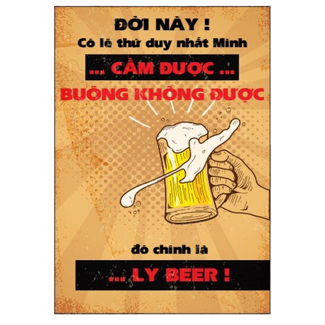 (20x30cm, HƠN 20 MẪU) Tranh thiếc trang trí tường chủ đề ăn nhậu, decor quán: beer club, pub, quán bar,... siêu độc đáo