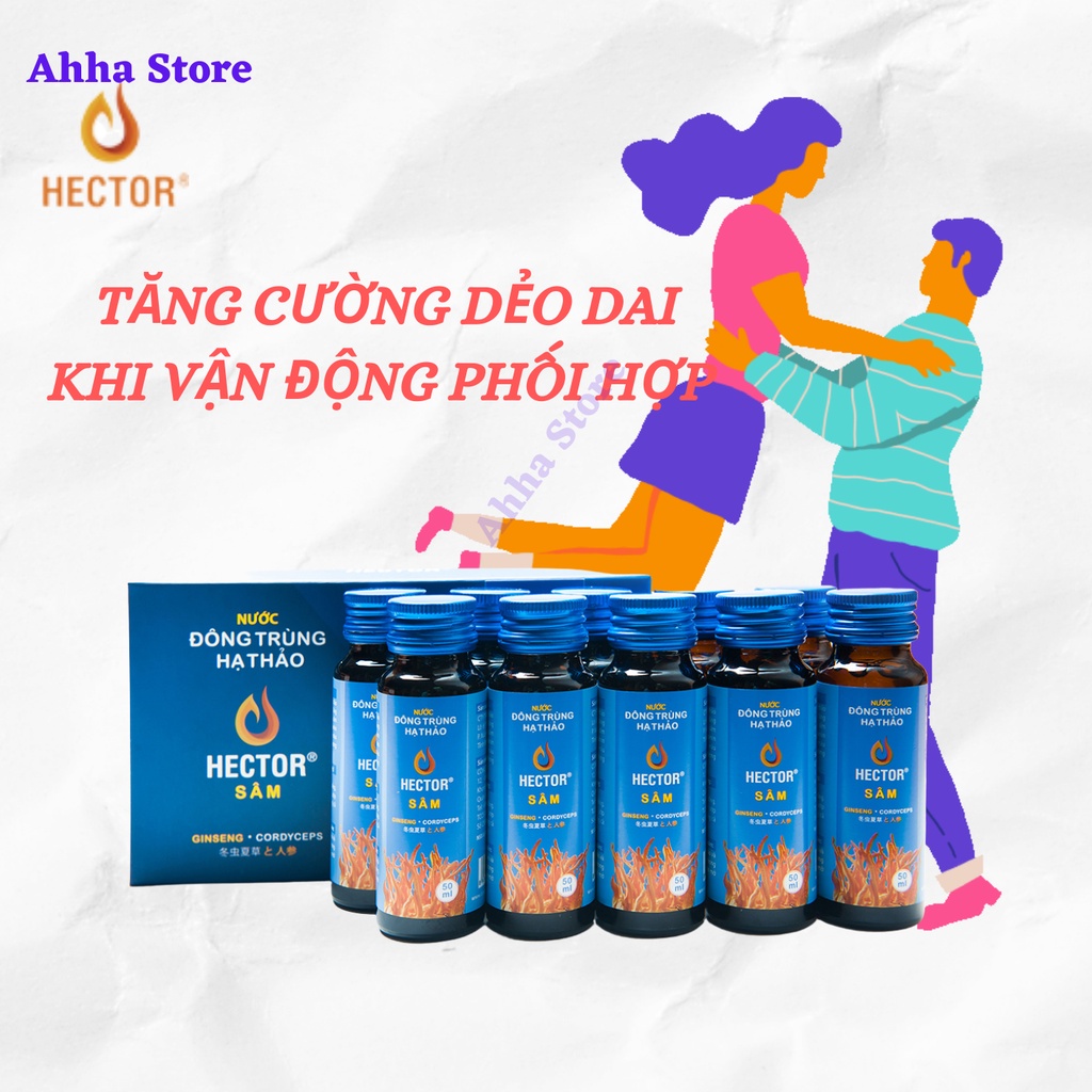 Hộp Nước Đông Trùng Hạ Thảo Hector Sâm đóng chai|| Hỗ trợ sinh lý Nam nữ| Tăng cường nội tiết tố