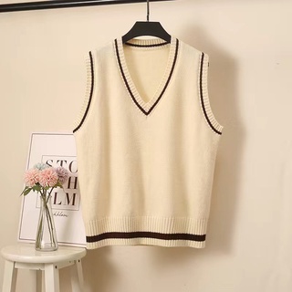 Áo gile basic forgirl cổ V chất len mỏng mặc 4 mùa