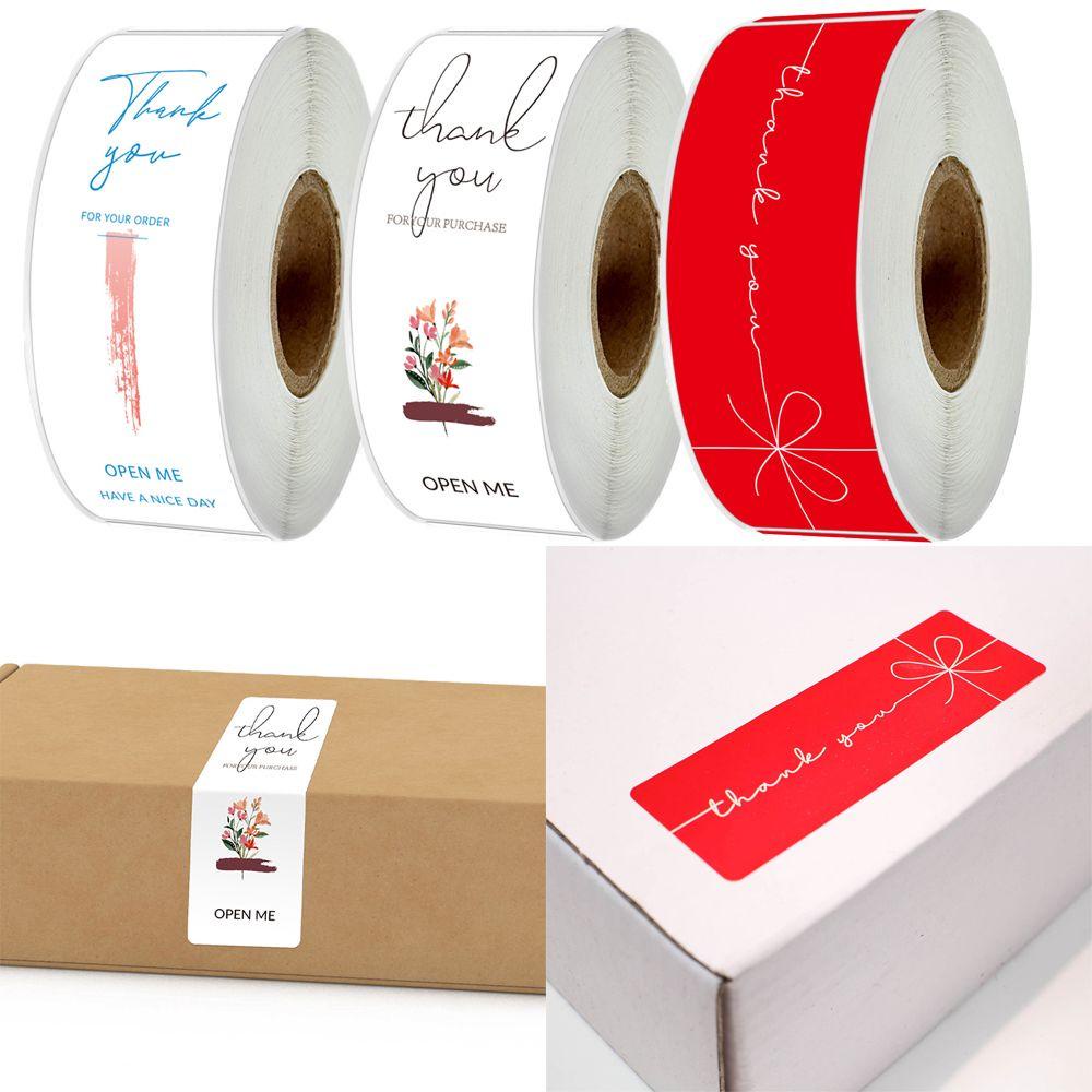 Cuộn 120 Giấy Gói Quà 1 * 3inch In Chữ Thank You For Your Order Độc Đáo Tiện Dụng