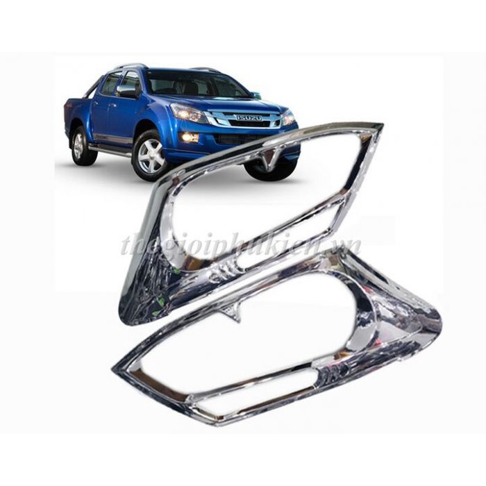 Bộ ốp đèn pha ISUZU D-Max, Dmax 2015-2016 mạ Crom