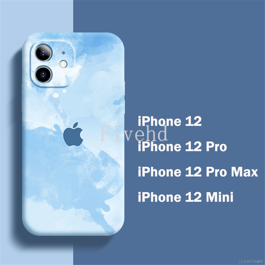 Ốp Điện Thoại Silicon Dẻo Màu Nước / Xanh Dương Cho Iphone 12 11 Pro Max 12 Mini Se2020 X Xr Xs Max 8 7 6 6s Plus