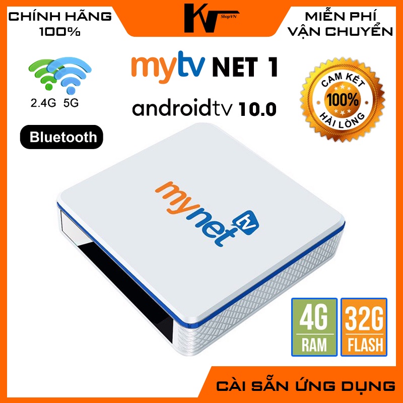 Android TV Box MyTV Net phiên bản 2021, Ram 4GB - Rom 32GB, Khiển Voice, Xem truyền hình miễn phí