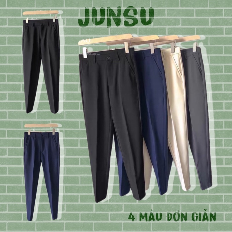 Quần tây nam ống côn Premium ASOS vải tuyết hàn cao cấp viscose co giãn nhẹ thời trang nam âu hàn quốc JUNSU