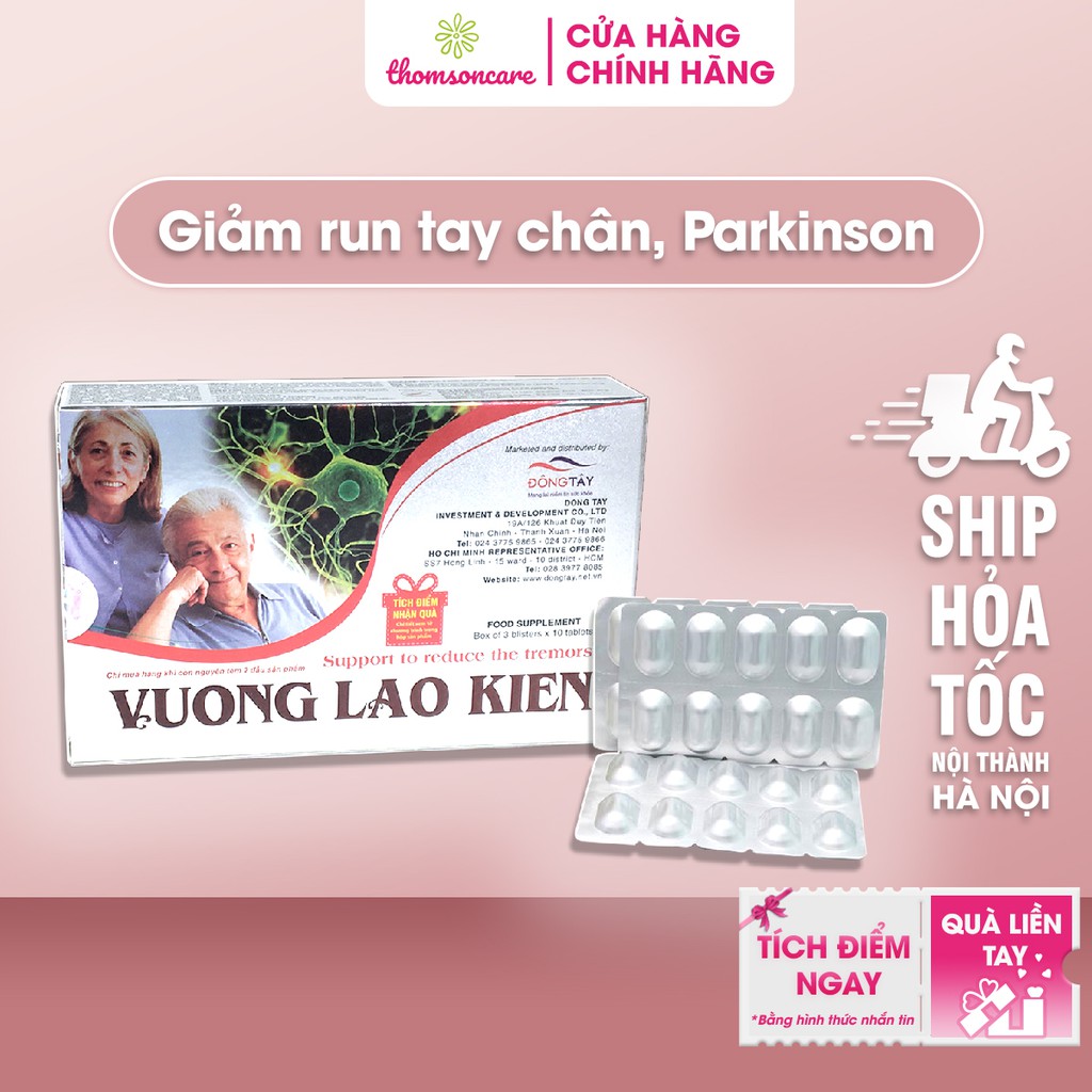 Vương Lão Kiện Mua 6h tặng 1h bằng tem tích điểm hỗ trợ giảm run tay chân, parkinson từ thảo dược