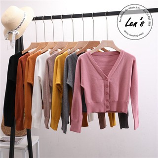 Áo Khoác Len Croptop Dáng Ngắn Phom Ôm Tôn Dáng Hàng Quảng Châu