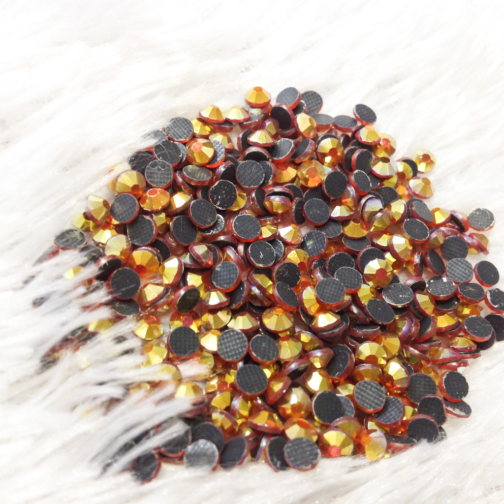 Đá xoàn ủi nhiều màu size 4mm sticker dán nhiệt gói 120 viên 4ly đính kết áo