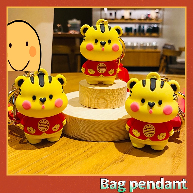 Búp Bê Hổ Con Hoạt Hình Đáng Yêu Có Khóa Cài Trang Trí Túi Xách