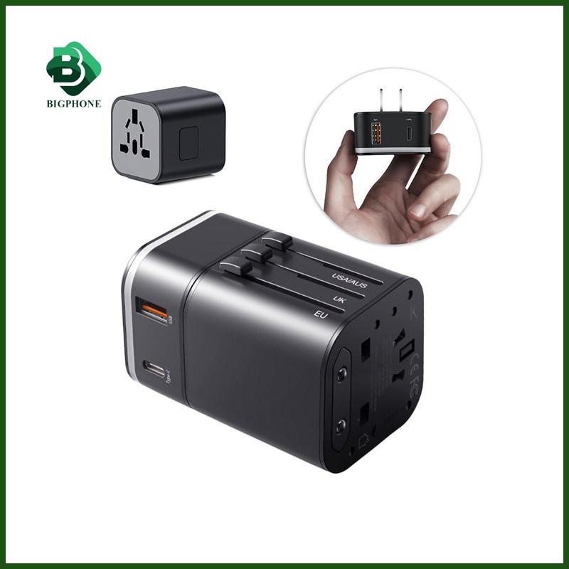 Bộ sạc nhanh du lịch đa năng Baseus Removable 2 in 1 Universal Travel Adapter PPS Quick Charger Edition(18W, Type C PD 3