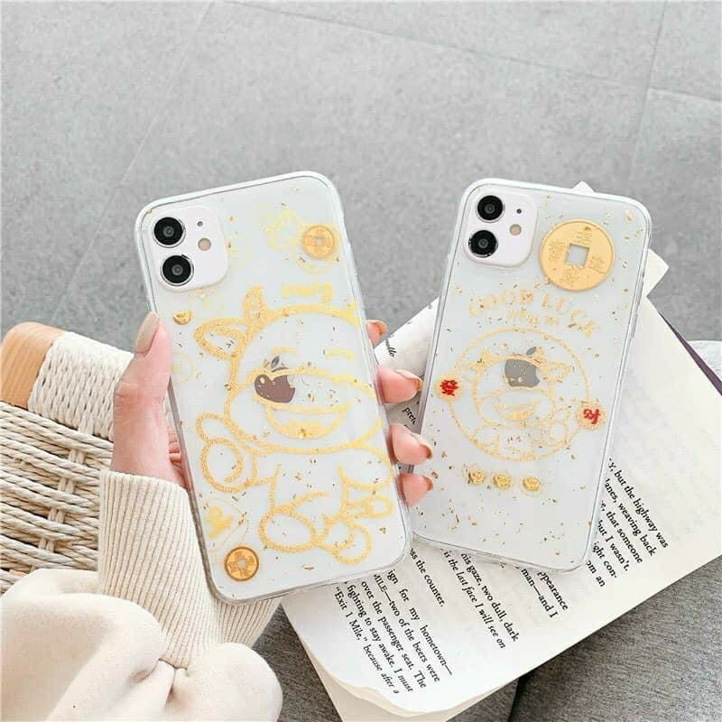 Ốp lưng trâu vàng thần tài 2021 iPhone 12 Mini 12 12 Pro 12 Pro Max 11 11 Pro 11 Pro Max Xs Max XS X 7 Plus 8 Plus