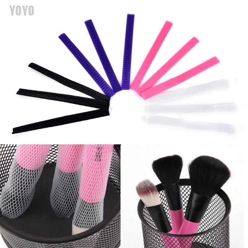 (Hàng Mới Về) Set 10 Lưới Bọc Bảo Vệ Cọ Trang Điểm Tiện Dụng