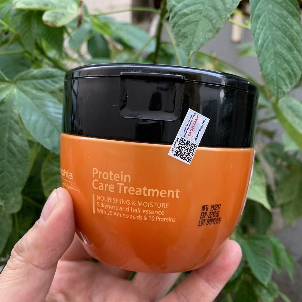 Sản phẩm Kem hấp phục hồi siêu dưỡng tóc Protein Sophia Platinum Treatment 450ml