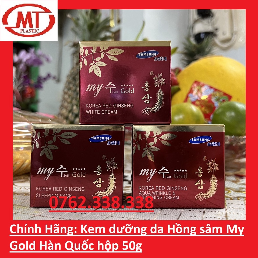 [auth] Kem dưỡng  trắng da, bay nám hồng Sâm My Gold Hàn Quốc hộp 50g date mới nhất