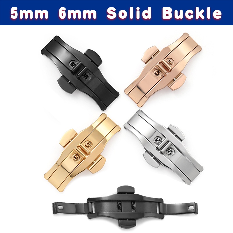 Khóa Cài Đồng Hồ Bằng Thép Không Gỉ Trơn 5mm 6mm