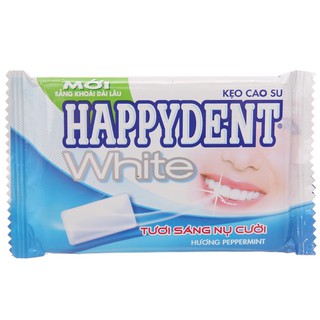 Kẹo Cao Su Happydent White bạc hà 11.2g