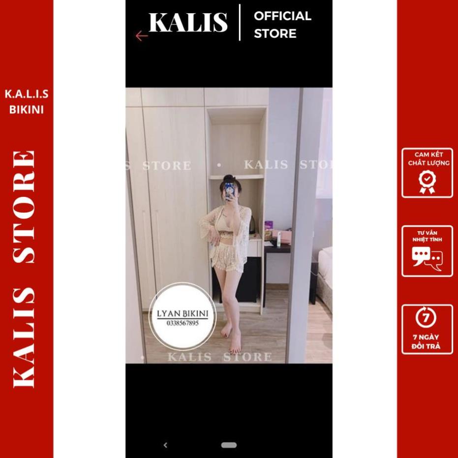 Bikini, Đồ Bơi Đi Biển Nữ 2 Mảnh Len Móc Kèm Áo Choàng M80 | Kalis Store