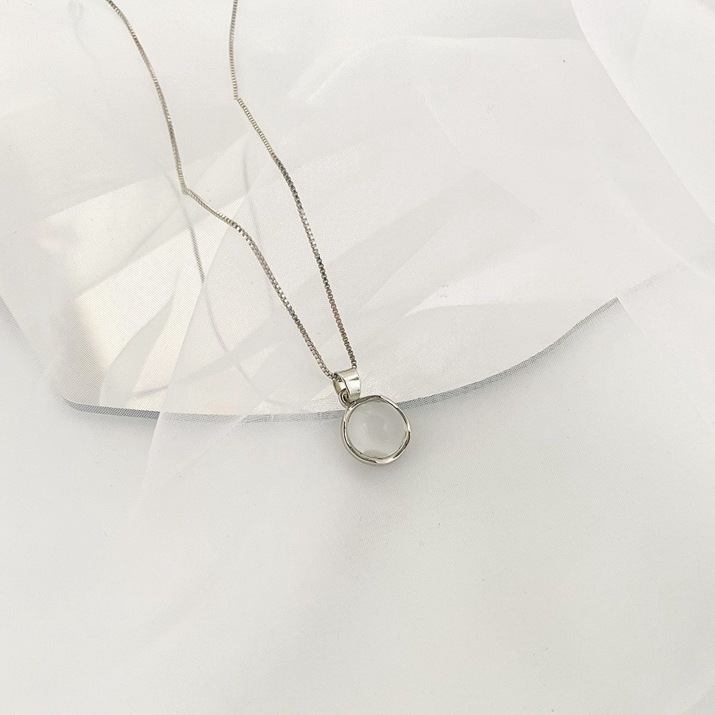 Vòng cổ Mặt Trái Tim Đính Đá Zircon Hồng Phong Cách Hàn Quốc