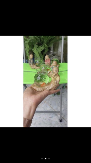 Bộ tượng 4 KHÔNG an lạc- tặng kèm bình thuỷ tinh( KHÔNG BAO GỒM KỆ) | BigBuy360 - bigbuy360.vn