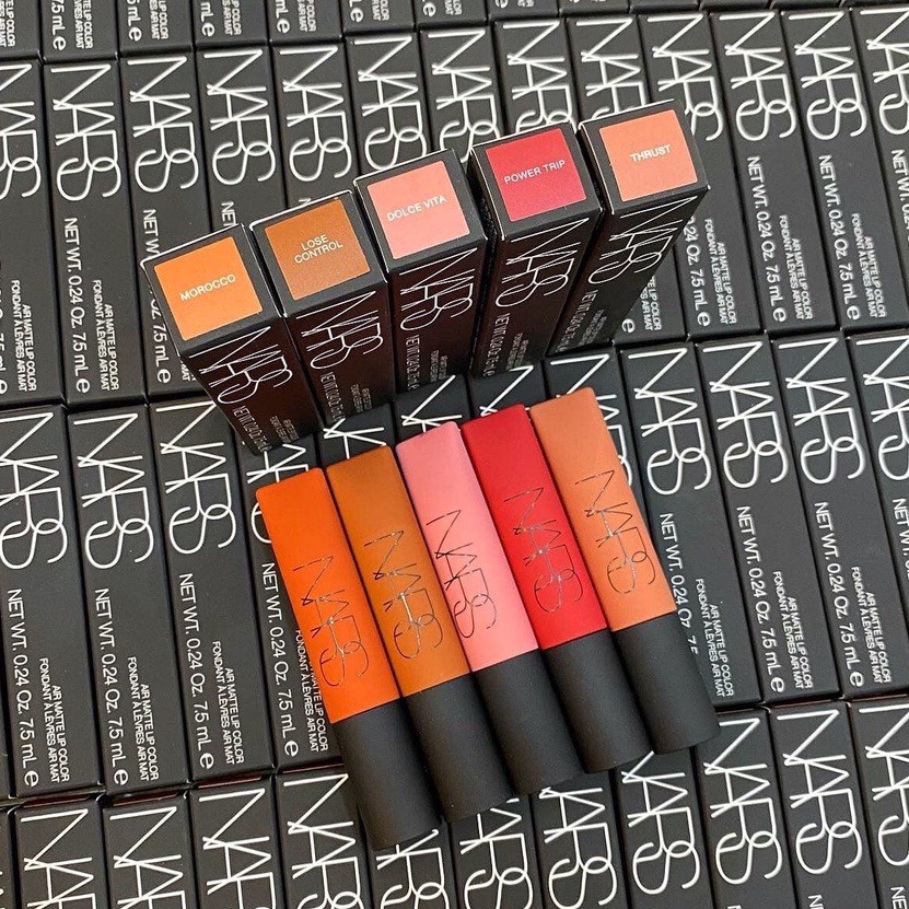 Son kem Nars Air Matte Lip Color màu Pin Up - Joyride - Shag - Thrust - Chaser - Power Trip - All Your